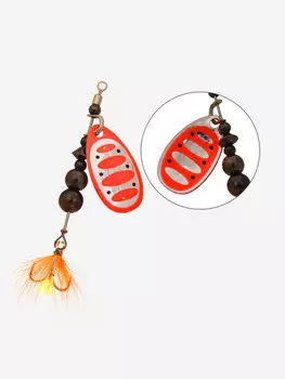 Блесна для рыбалки вращающаяся LureMax Daffy 7гр., Красный