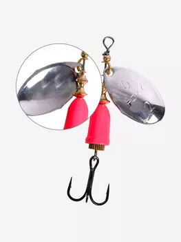 Блесна для рыбалки вращающаяся LureMax Foxy-2 6гр. 001/Pk, Красный