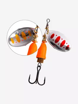 Блесна для рыбалки вращающаяся LureMax Foxy-3 10гр. 004/Or, Оранжевый