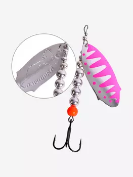 Блесна для рыбалки вращающаяся LureMax Kamchatka 23гр. 016/Fs, Розовый