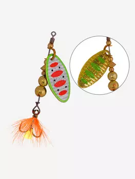 Блесна для рыбалки вращающаяся LureMax Tiga 7,2гр, Зеленый