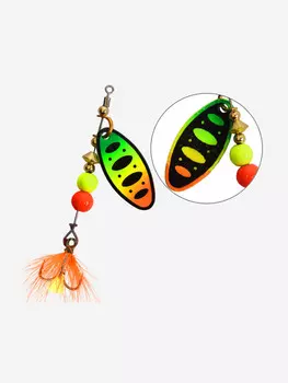 Блесна для рыбалки вращающаяся LureMax Tiga 7,2гр, Зеленый