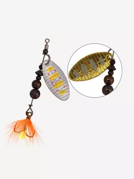 Блесна для рыбалки вращающаяся LureMax Tiga 7,2гр, Коричневый