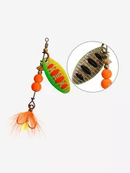 Блесна для рыбалки вращающаяся LureMax Tiga 7,2гр, Оранжевый