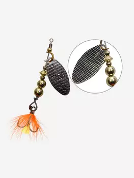 Блесна для рыбалки вращающаяся LureMax Tiga 7,2гр, Серый