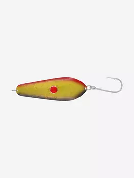 Блесна колеблющаяся Kuusamo Rasanen 120/50 с камнем, BL/G/R-C, Желтый