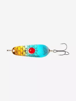 Блесна колеблющаяся Kuusamo Rasanen 50/11 (бусинка) GL/R/O/BLU-S, Голубой