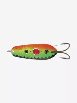 Блесна колеблющаяся Kuusamo Rasanen 60/15 незацепляйка с камнем, BL/GR/Fye/FR-S, Зеленый