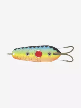 Блесна колеблющаяся Kuusamo Rasanen 60/15 незацепляйка с камнем, BL/BLU/Fye/FR-S, Зеленый