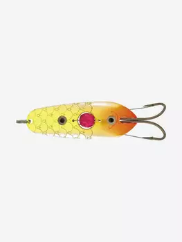 Блесна колеблющаяся Kuusamo Rasanen 60/15 незацепляйка с камнем, FYe-S, Желтый