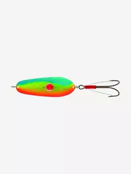 Блесна колеблющаяся Kuusamo Rasanen 70/20 незацепляйка с камнем, BLU/FYe/FR-S, Зеленый