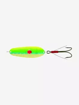 Блесна колеблющаяся Kuusamo Rasanen 70/20 незацепляйка с камнем, FYe/GR/BLU/W-B, Зеленый