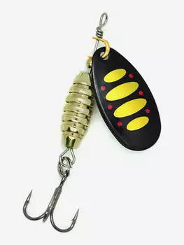 Блесна вращающаяся для рыбалки Mottomo Bug Blade #0 3.5g Black 44. Приманка на щуку,окуня,форель., Черный