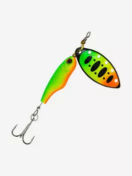 Блесна вращающаяся для рыбалки Mottomo Spin Blade #2+ 12g Fire Tiger 54 для спиннинга. Вертушка на голавля, жереха, щуку, Мультицвет