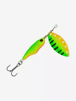 Блесна вращающаяся для рыбалки Mottomo Spin Blade #2+ 12g Fire Tiger для спиннинга. Вертушка на голавля, жереха, щуку, окуня, форель, Мультицвет