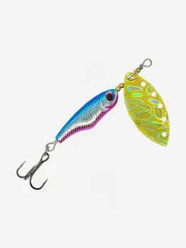 Блесна вращающаяся для рыбалки Mottomo Spin Blade #2+ 12g Silver Gold для спиннинга. Вертушка на голавля, жереха, щуку, окуня, форель, Мультицвет