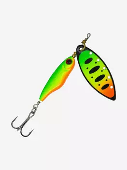 Блесна вращающаяся для рыбалки Mottomo Spin Blade #2 9g Fire Tiger 54 для спиннинга. Вертушка на голавля, жереха, щуку, Мультицвет