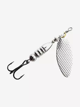 Блесна вращающаяся для рыбалки Mottomo Willow Blade #3 12g Silver для спиннинга. Вертушка на голавля, жереха, щуку, Серебряный