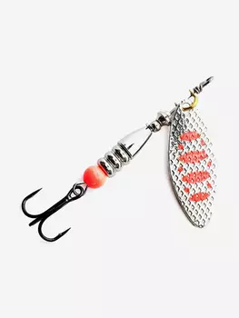 Блесна вращающаяся для рыбалки Mottomo Willow Blade #1 6g Silver 24 для спиннинга. Вертушка на голавля, жереха, щуку, Серебряный