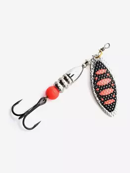 Блесна вращающаяся для рыбалки Mottomo Willow Blade #1 6g Silver 25 для спиннинга. Вертушка на голавля, жереха, щуку, Серебряный