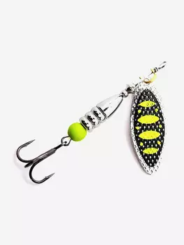 Блесна вращающаяся для рыбалки Mottomo Willow Blade #1 6g Silver 23 для спиннинга. Вертушка на голавля, жереха, щуку, Мультицвет