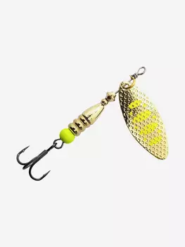 Блесна вращающаяся для рыбалки Mottomo Willow Blade #2 8g Gold 12 для спиннинга. Вертушка на голавля, жереха, щуку, Золотой