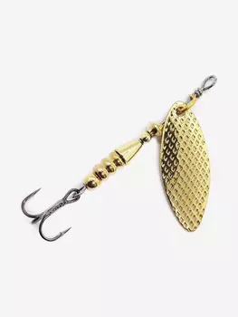 Блесна вращающаяся для рыбалки Mottomo Willow Blade #2 8g Gold для спиннинга. Вертушка на голавля, жереха, щуку, Золотой