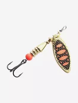 Блесна вращающаяся для рыбалки Mottomo Willow Blade #2 8g Gold 15 для спиннинга. Вертушка на голавля, жереха, щуку, Золотой