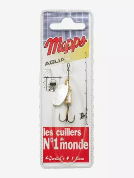 Блесна вращающаяся MEPPS "Aglia AG" №1 (3.5 г) блистер, Серебряный