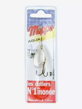 Блесна вращающаяся MEPPS "Aglia AG" №2 (4,5г) блистер, Серебряный