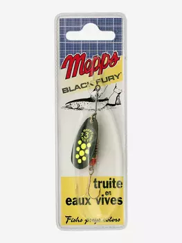 Блесна вращающаяся MEPPS "Aglia FLUO CHARTR" №3 (6,5г) блистер, Черный