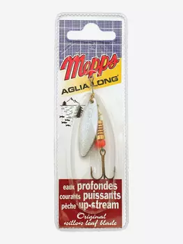 Блесна вращающаяся MEPPS "Aglia Longue AG" №1+ (6г) блистер, Серебряный