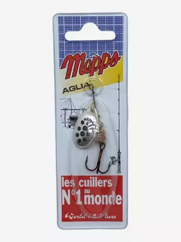 Блесна вращающаяся MEPPS "Aglia PTS Noirs AG" №2 (4,5г) блистер, Серебряный