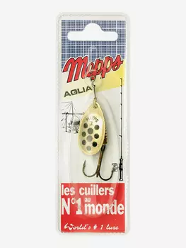 Блесна вращающаяся MEPPS "Aglia PTS Noirs OR" №3 (6,5г) блистер, Золотой