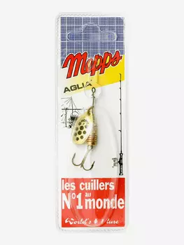 Блесна вращающаяся MEPPS "Aglia PTS Noirs OR" №1 (3,5г) блистер, Золотой