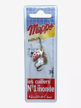 Блесна вращающаяся MEPPS "Aglia PTS Rouges AG" №1 (3.5 г) блистер, Серебряный