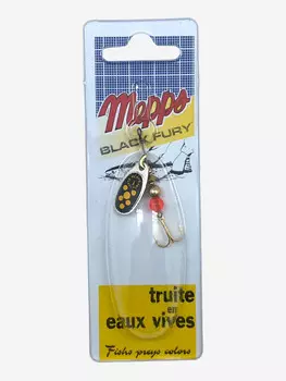 Блесна вращающаяся MEPPS "Black Fury JAUNE AG" №1 (3.5 г) блистер, Серебряный