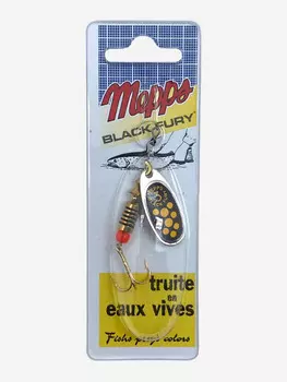 Блесна вращающаяся MEPPS "Black Fury JAUNE AG" №3 (6.5 г) блистер, Серебряный