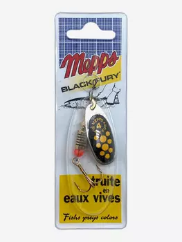 Блесна вращающаяся MEPPS "Black Fury JAUNE AG" №4 (8г) блистер, Серебряный