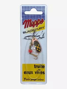 Блесна вращающаяся MEPPS "Black Fury JAUNE CU" №2 (4.5 г) блистер, Красный