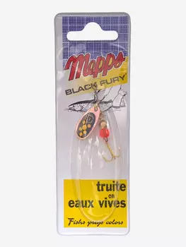 Блесна вращающаяся MEPPS "Black Fury JAUNE CU" №1 (3.5 г) блистер, Красный