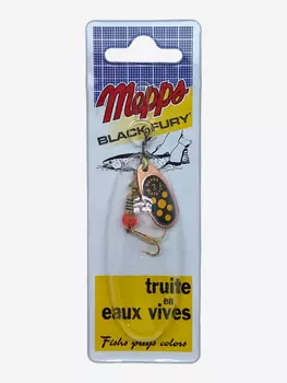 Блесна вращающаяся MEPPS "Black Fury JAUNE CU" №2 (4,5г) блистер, Красный