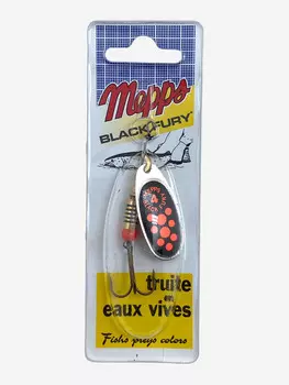 Блесна вращающаяся MEPPS "Black Fury ORANGE AG" №4 (8 г) блистер, Серебряный