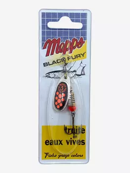 Блесна вращающаяся MEPPS "Black Fury ORANGE AG" №3 (6,5г) блистер, Серебряный