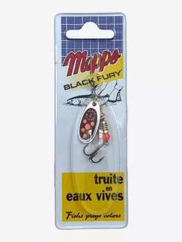 Блесна вращающаяся MEPPS "Black Fury ORANGE AG" №2 (4,5г) блистер, Серебряный