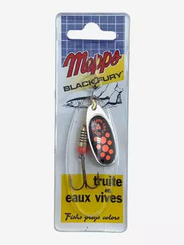 Блесна вращающаяся MEPPS "Black Fury ORANGE AG" №4 (8г) блистер, Серебряный