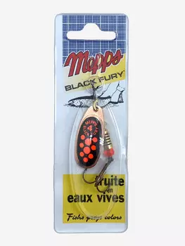 Блесна вращающаяся MEPPS "Black Fury ORANGE CU" №4 (8 г) блистер, Красный