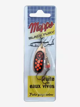 Блесна вращающаяся MEPPS "Black Fury ORANGE CU" №4 (8г) блистер, Красный