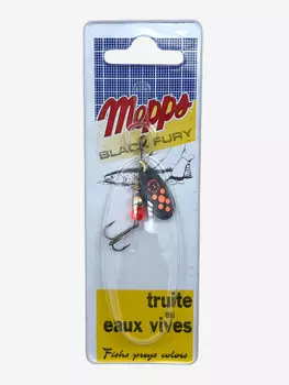 Блесна вращающаяся MEPPS "Black Fury ORANGE NR" №1 (3.5 г) блистер, Черный