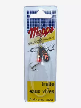 Блесна вращающаяся MEPPS "Black Fury ORANGE NR" №1 (3,5г) блистер, Черный